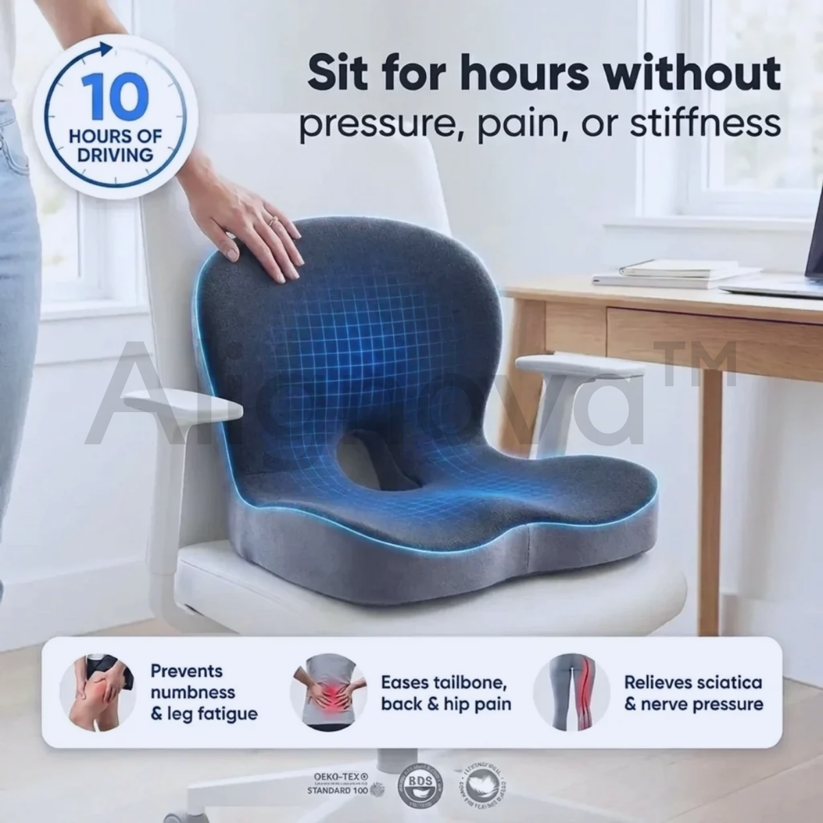 Alignova™ Ergonomic Coccyx Support Cushion