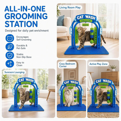 PurrSpa™ — Massage & Grooming Station