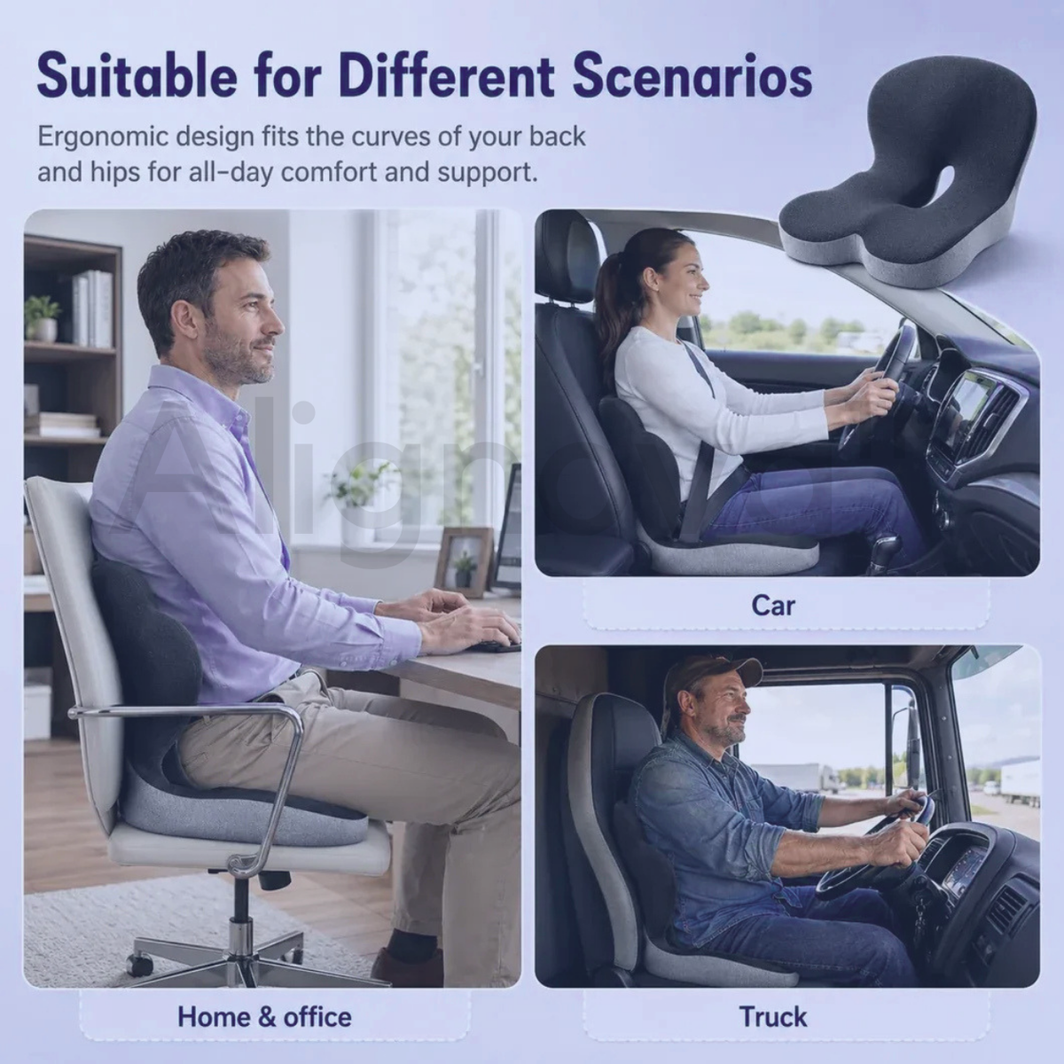 Alignova™ Ergonomic Coccyx Support Cushion