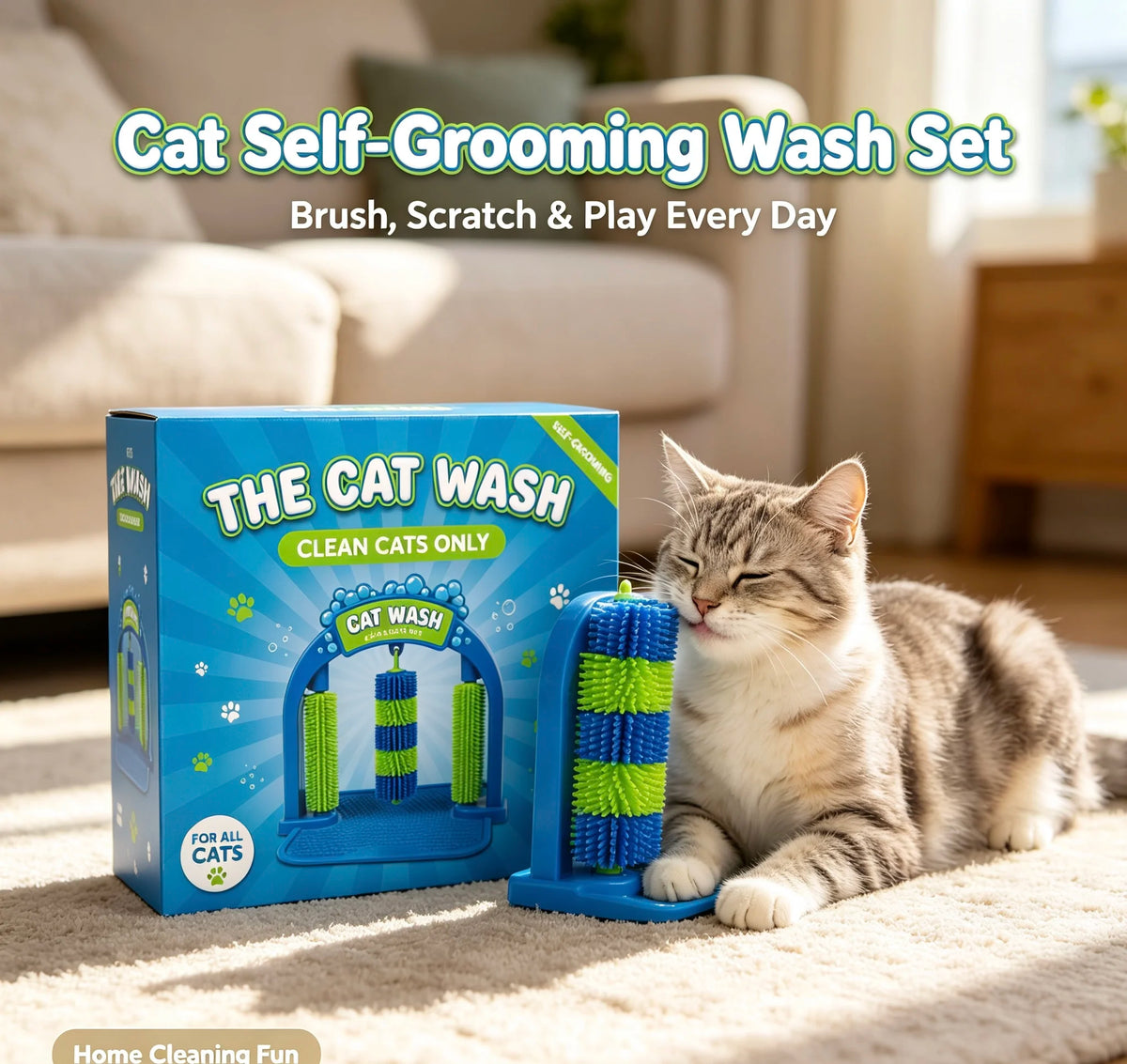 PurrSpa™ — Massage & Grooming Station