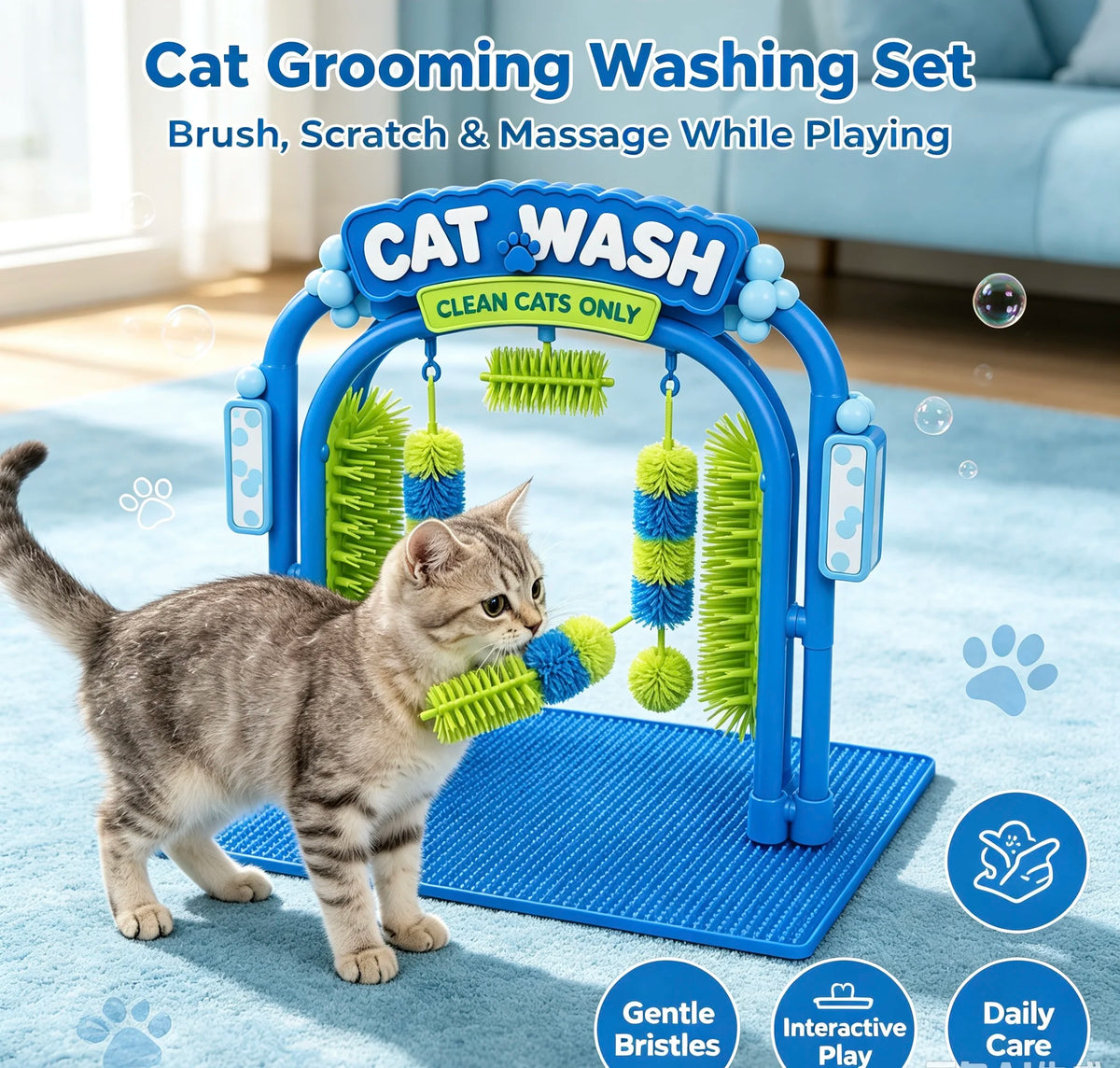 PurrSpa™ — Massage & Grooming Station